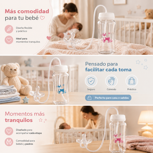 Biberón 3 en 1    Alimentación más cómoda y tranquila